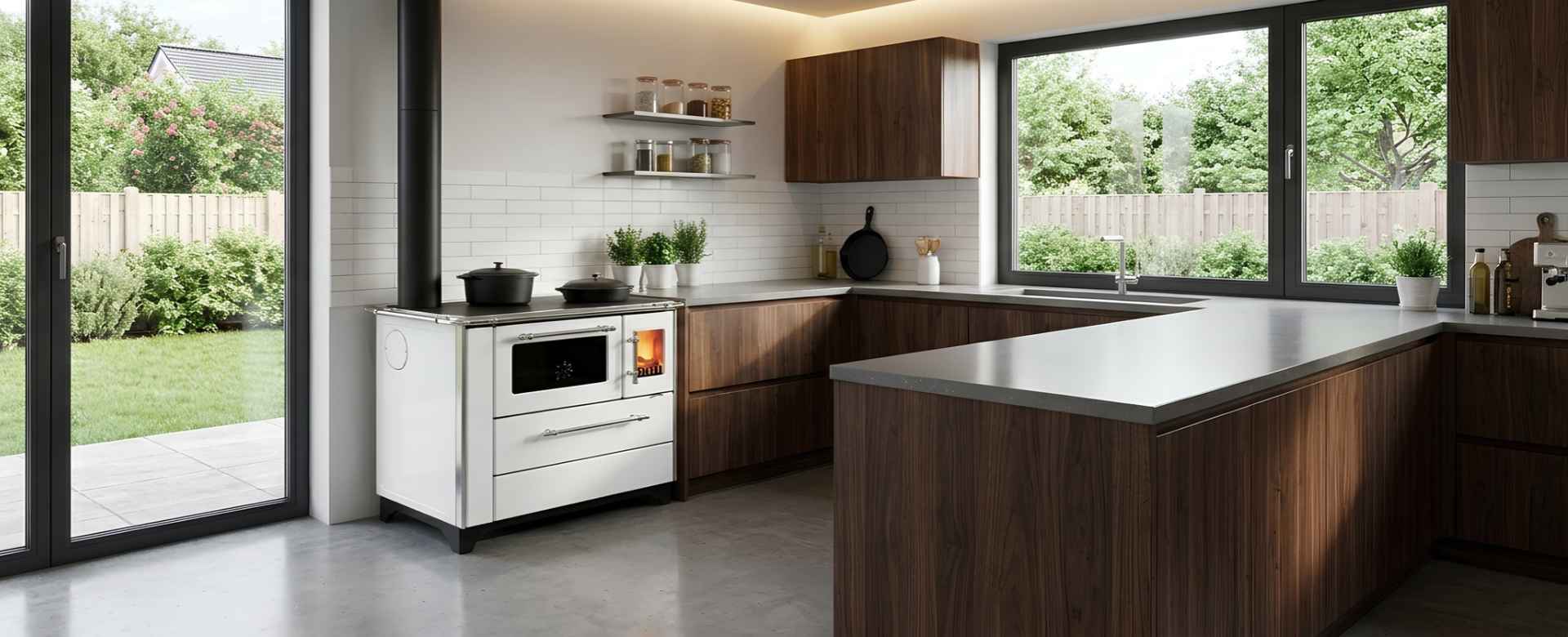 Wood cooker stove